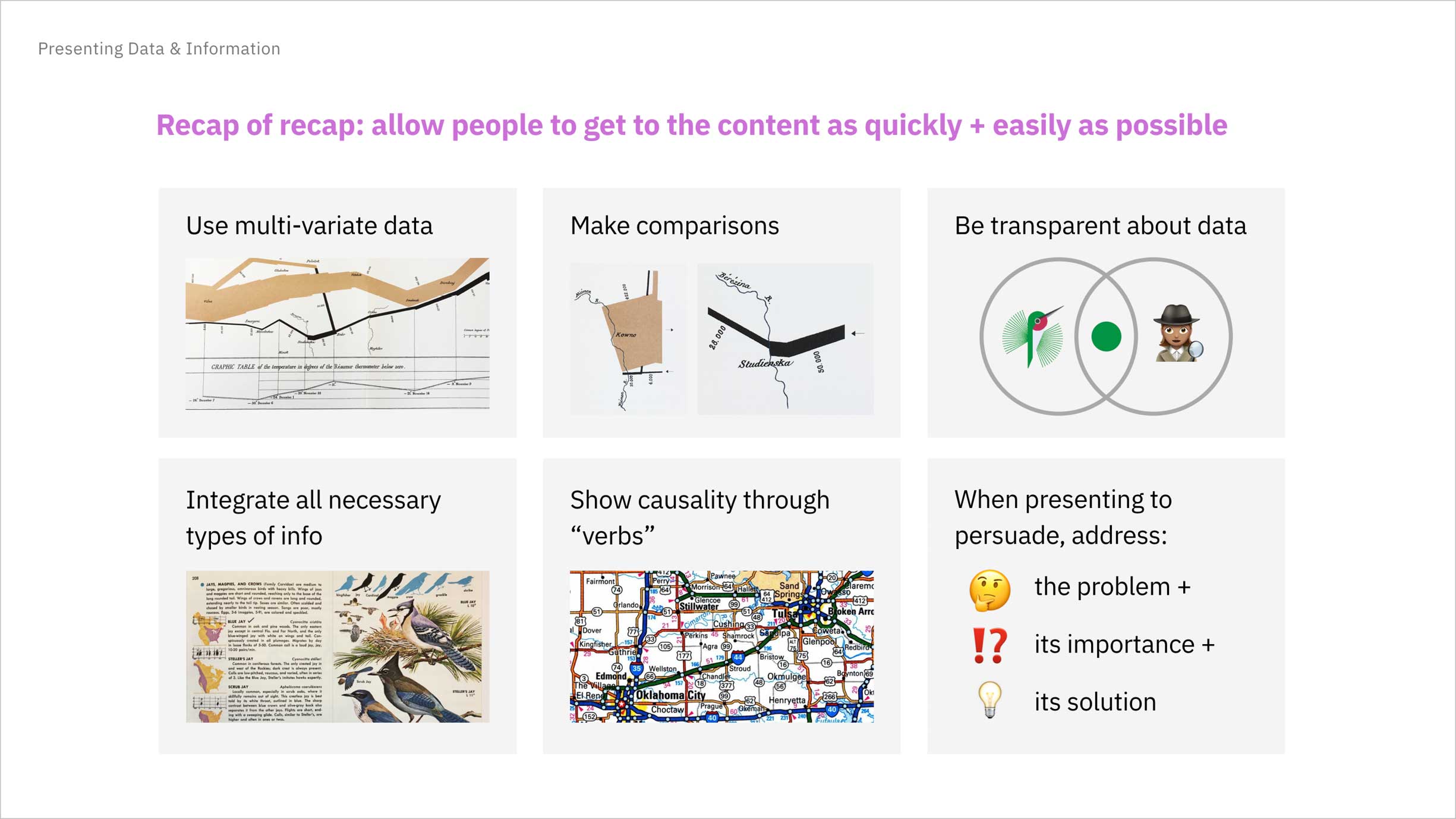 In short, allow people to get to the content as quickly + easily as possible.